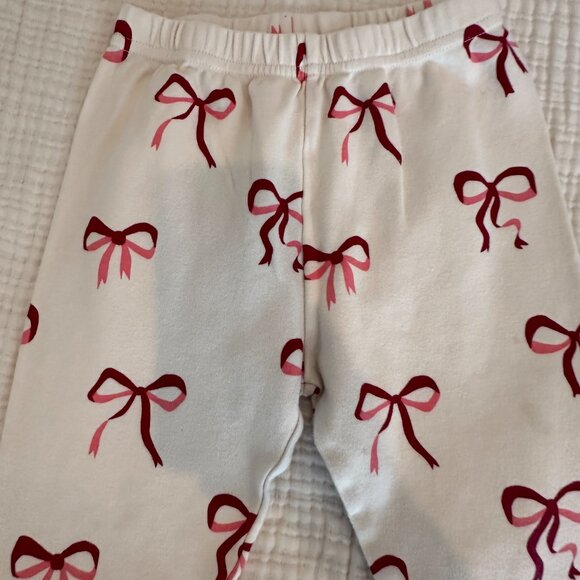 Sleepy Doe Girl's Size 7-8 Bow Print Cotton Jersey Pajama Set - Picture 10 of 14